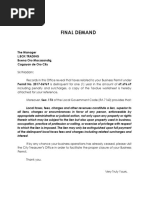 Demand Letter Business Permit