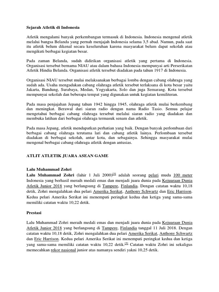 Sejarah Atletik di Indonesia-www.binjasgar.com