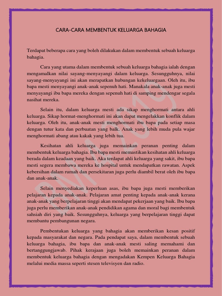 Kempen Kesedaran Keluarga Bahagia Dokempen