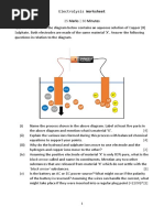 Electrolysis Worksheet