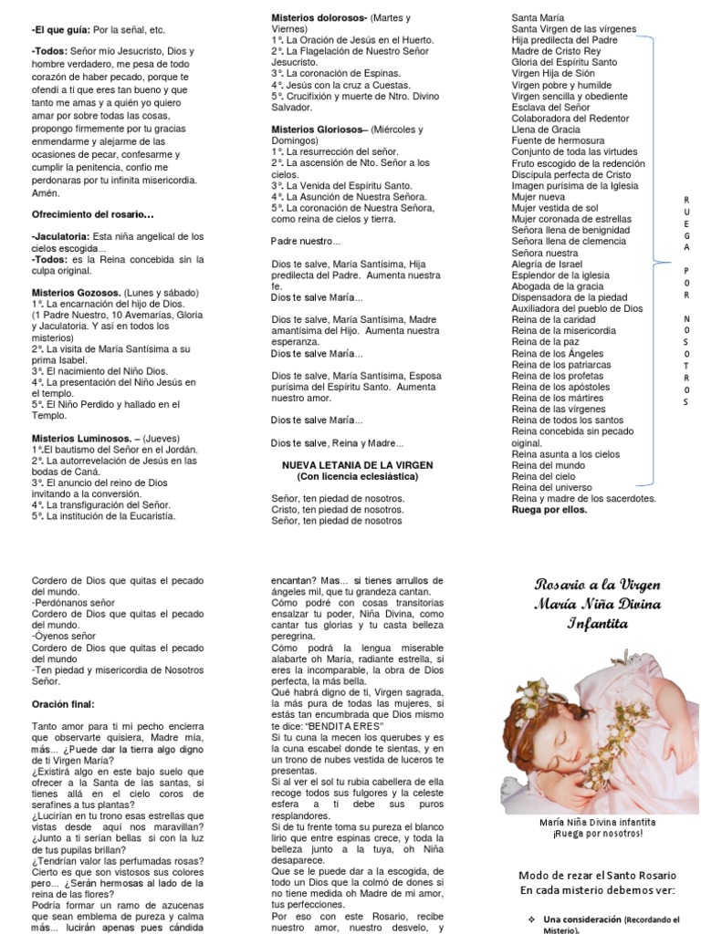 Triptico Del Rosario A MN | PDF | María, madre de Jesús ...