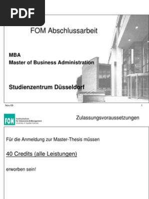 Fom Master Thesis Info
