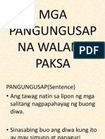 Mga Pangungusap Na Walang Paksa