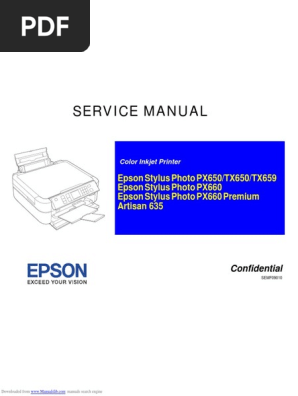 Epson Stylus Photo Px650 Service Manual Printer Computing Image Scanner