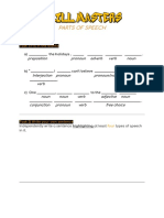 parts of speech task