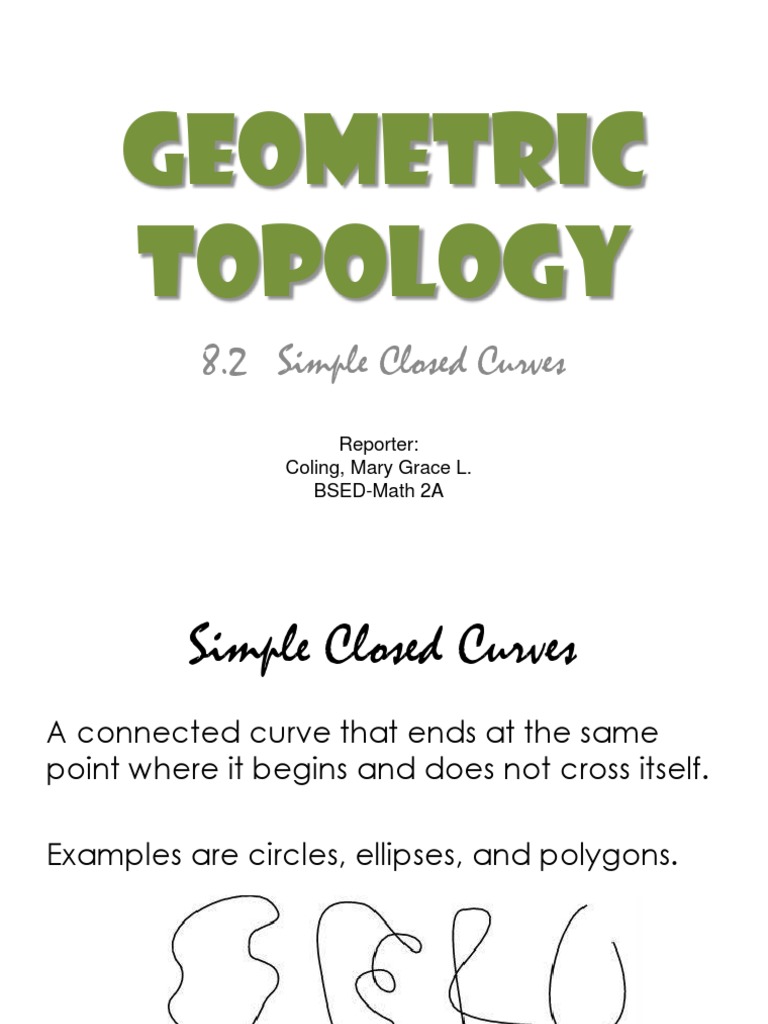 Simple Closed Curves in Topology | PDF | Line (Geometry) | Curve