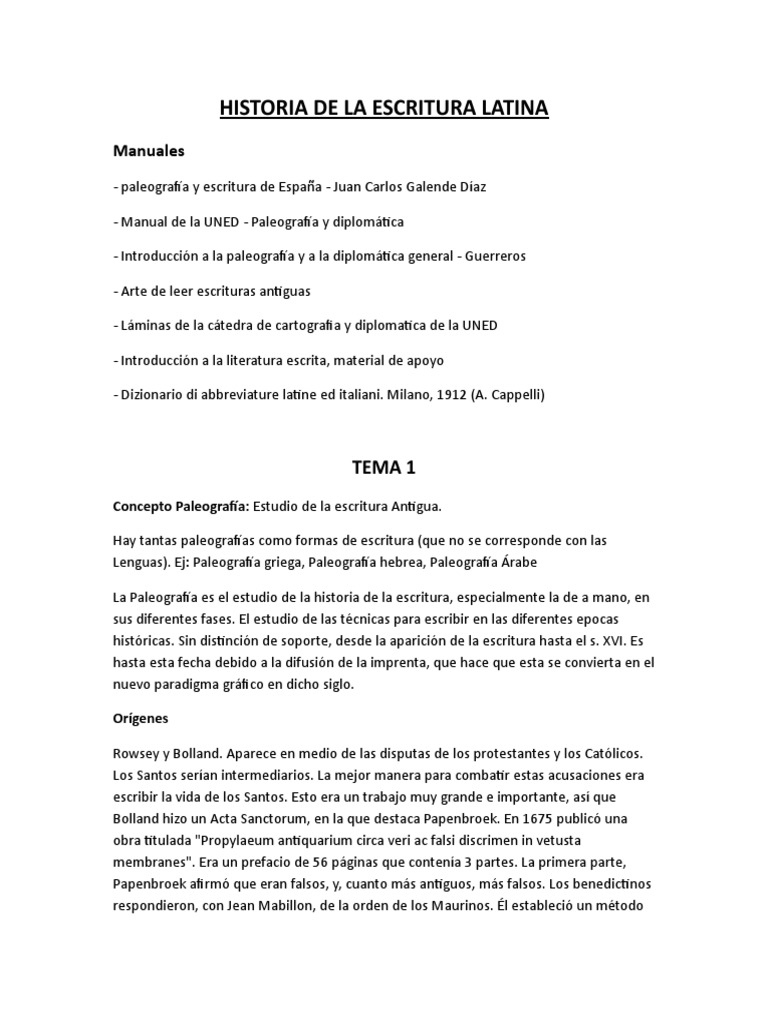 Historia de la Escritura Latina | PDF | Sello (emblema) | Paleografía