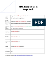 HTML CodesGoogle Earth2013Combined PDF