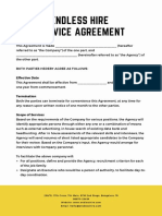 Service Agreement Endless Hire