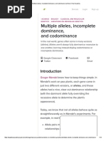 Multiple Alleles, Incomplete Dominance, and Codominance (Article) - Khan Academy PDF