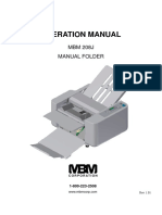 EZF-200 Manual Paper Folder Operation Manual