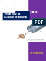 Lecture Notes in Machenic of Materials