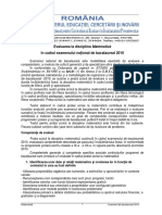 Matematica Bacalaureat 2010 Nota Evaluare S B LM PDF