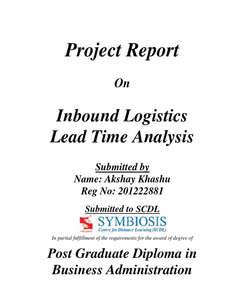 Inbound Lead Time Analysis Pdf Paint Pigment