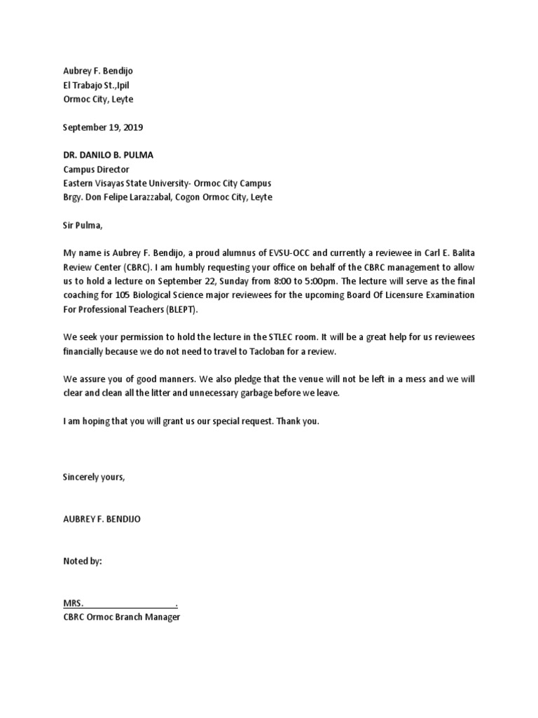 Sample Letter | PDF