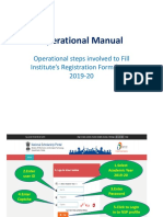 Operational Steps Involved in Filling Institute Registration Form PDF