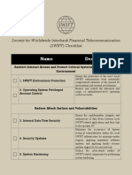 SWIFT Checklist