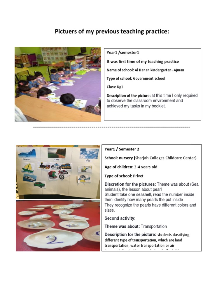 Teaching Practice Photo Highlights | PDF | Learning | Behavior Modification