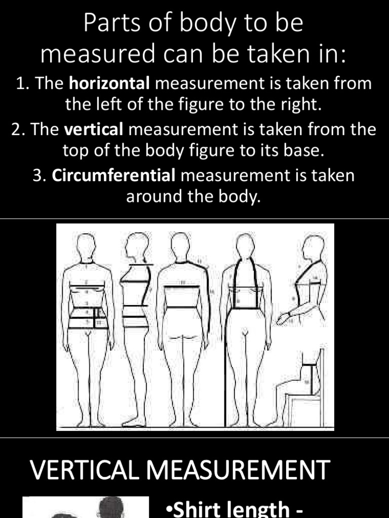 Parts of Body To Be Measured PDF Seam (Sewing) Shoulder