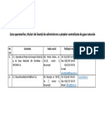Lista Operatorilor, Titulari de Licență de Administrare A Piețel PDF