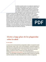 Efectos A Largo Plazo de Los Plaguicidas Sobre