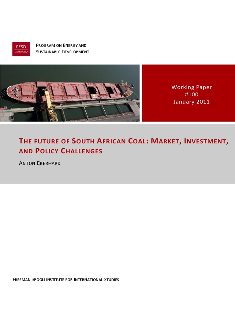 WP 100 Eberhard Future of South African Coal PDF | PDF | Coal | Coal Mining