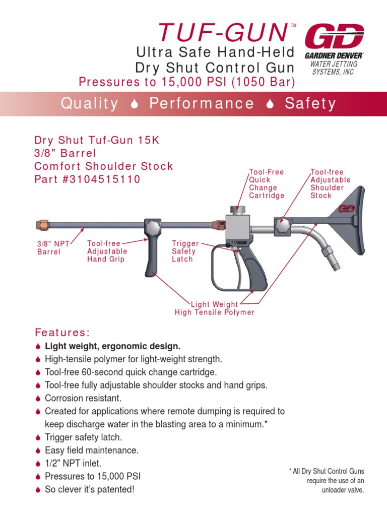 TUF-GUN 15K Dry Shut Control Gun | PDF | Gun Barrel | Tools