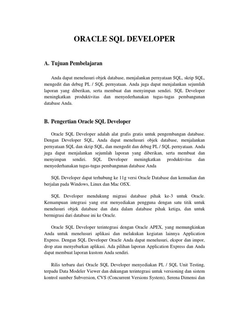 Modul Oracle SQL Developer | PDF