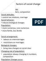 Biological Factors of Social Change