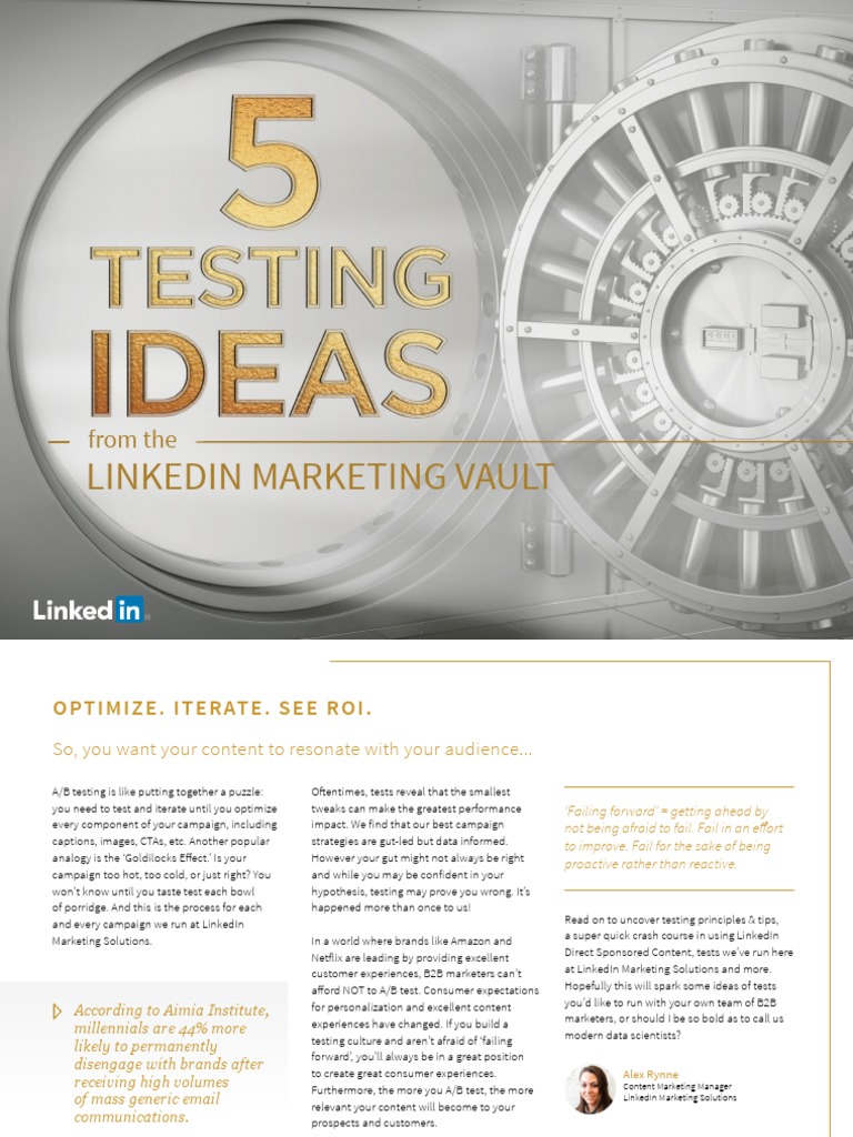 A/B Testing Strategies for LinkedIn Ads | PDF | Linked In | Marketing