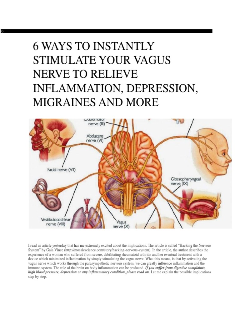 inflammation reduction through vagus nerve stimulation