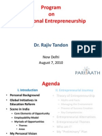 Education Entrepreneurs Aug 7 by Rajiv Tandon
