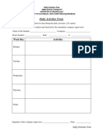Daily Activities Form PDF