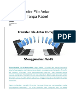 Cara Transfer File Antar Komputer Tanpa Kabel