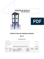 Cálculo estructural de tanque elevado de 15m