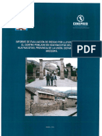 Informe de Evaluacion de Riesgo Por Lluvias Intensas en El Centro Poblado de Huaynacotas Del Distrito Huaynacotas Provincia de La Union Departamento D