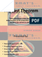 The Last Theorem: The Holy Grail of Mathematics