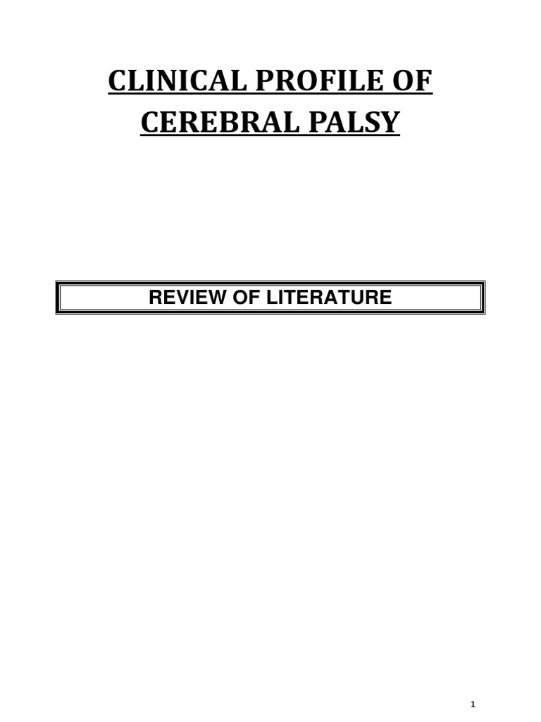 Cerebral Palsy-1 PDF | PDF | Cerebral Palsy | Prenatal Development