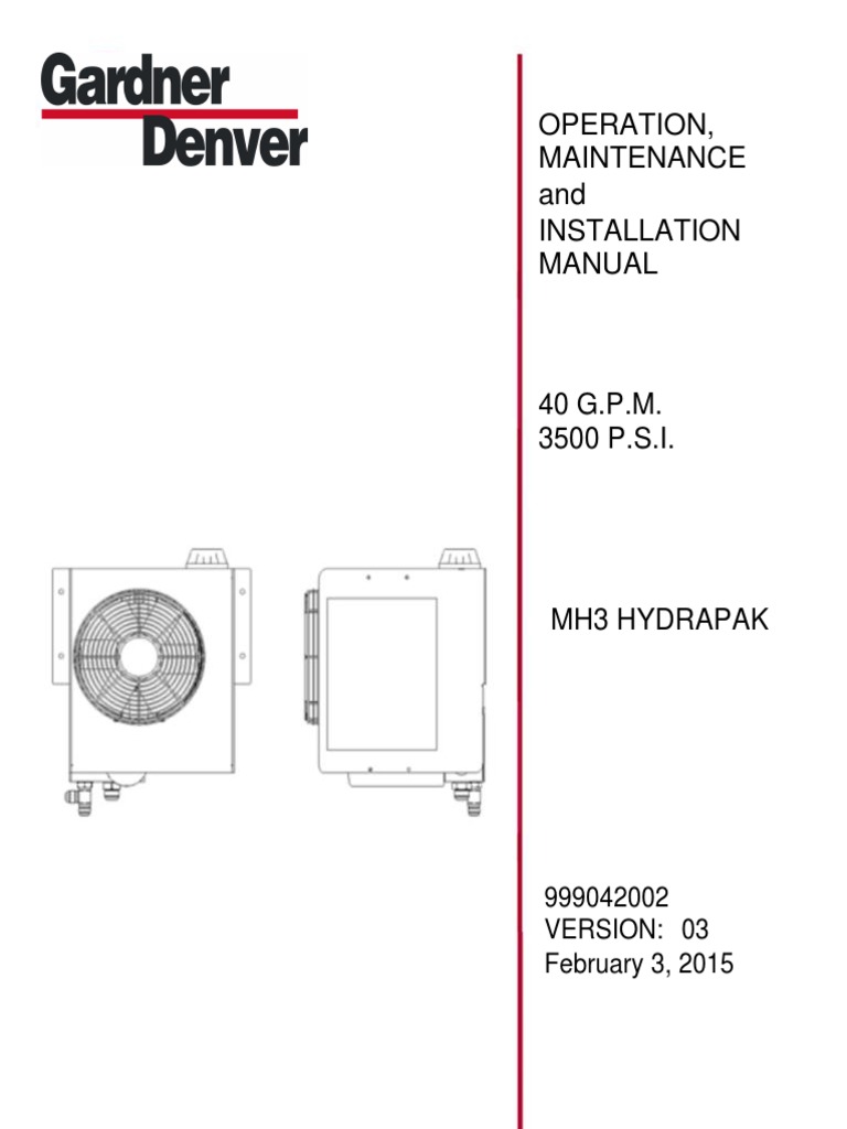 MH3 Hydrapak Gardner Denver PDF Pump Pipe (Fluid Conveyance)