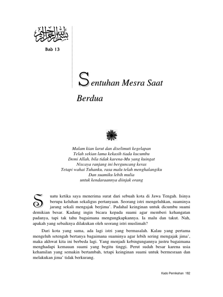 BAB 13 Sentuhan Mesra Saat Berdua