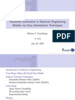 Parameter Estimation in Reservoir Engineering Models Via Data Assimilation Techniques