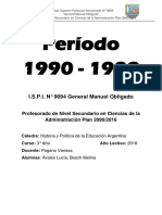 Historia Argentina - Resumen - 1990-2016
