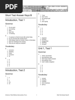 Sol3e Int Short Test Answer Keys B PDF