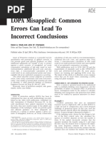 LOPA Misapplied- CommonErrors Can Lead ToIncorrect Conclusions