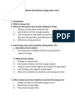 Can Energy Crisis in Pakistan Be Solved by Solving Water Crisis - Docx by Azi PDF