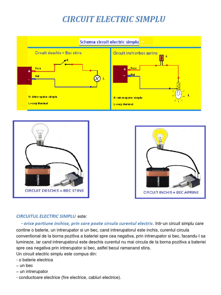 Circuit Electric Simplu | PDF