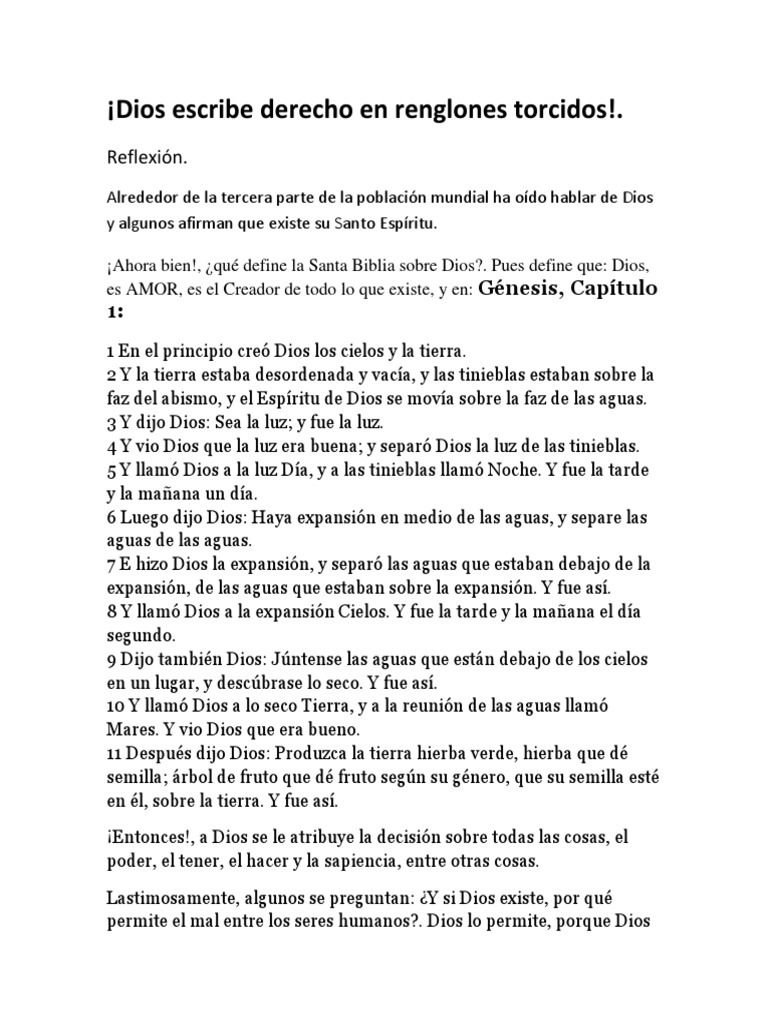 Dios Escribe Derecho en Renglones Torcidos PDF Salvación espíritu Santo