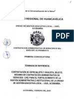 CONVOCATORIA CAS N°004-2020/UGEL-ACOBAMBA/CS