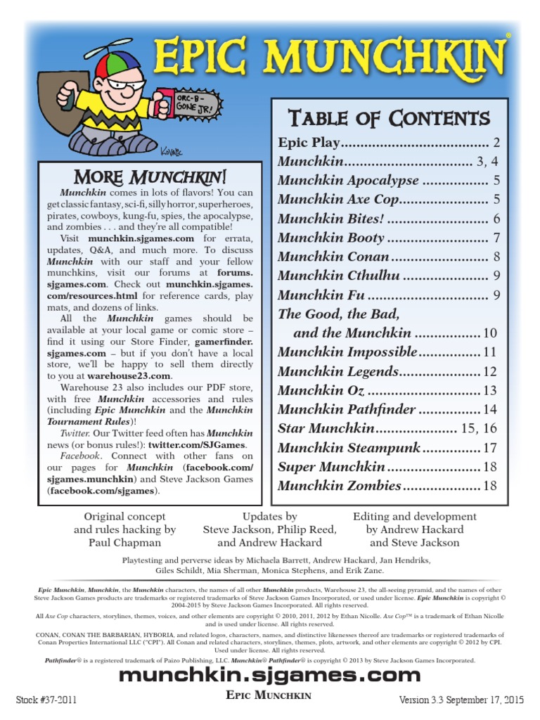 Epic Munchkin PDF | PDF | Leisure | Sports