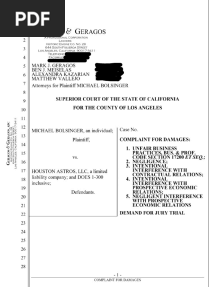 Bolsinger Complaint